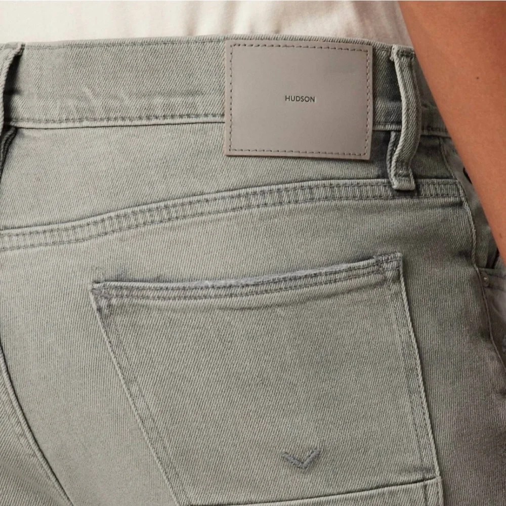 👒Hudson Jeans Men's Ripped Light Gray Zack Skinny DK concrete Jeans size 42 NWT